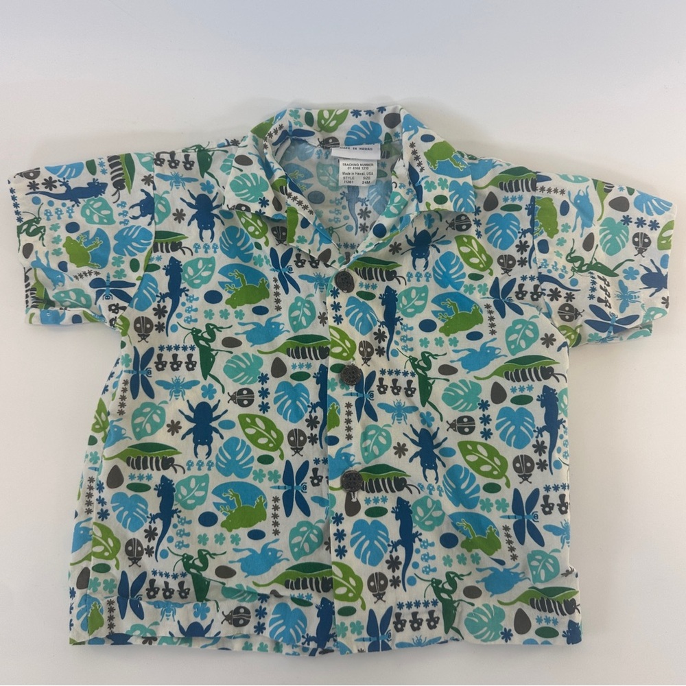Nui Nalu Hawaiian Shirt Baby‎ Toddler 24 M Bugs Short Sleeve Shirt Madein USA